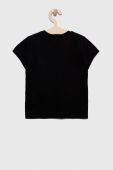 Дитяча бавовняна футболка United Colors of Benetton колір чорний з принтом (3075948)