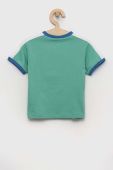 Дитяча бавовняна футболка United Colors of Benetton колір зелений візерунок (3219773)
