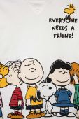 Дитяча бавовняна футболка United Colors of Benetton x Peanuts колір білий з принтом