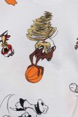 Дитяча бавовняна футболка United Colors of Benetton x Space Jam колір білий візерунок