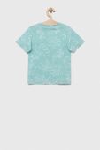 Дитяча бавовняна футболка United Colors of Benetton колір бірюзовий візерунок (3280125)