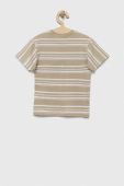 Дитяча бавовняна футболка United Colors of Benetton колір бежевий візерунок (3280140)