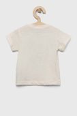 Дитяча бавовняна футболка zippy колір бежевий з принтом (3118454)