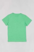 Дитяча бавовняна футболка zippy колір зелений з принтом (3160479)