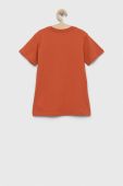 Дитяча бавовняна футболка Quiksilver колір помаранчевий з принтом (2962820)