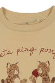 Дитяча бавовняна футболка Konges Sl?jd колір бежевий з принтом (3177505)