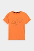 Дитяча футболка 4F колір помаранчевий з принтом