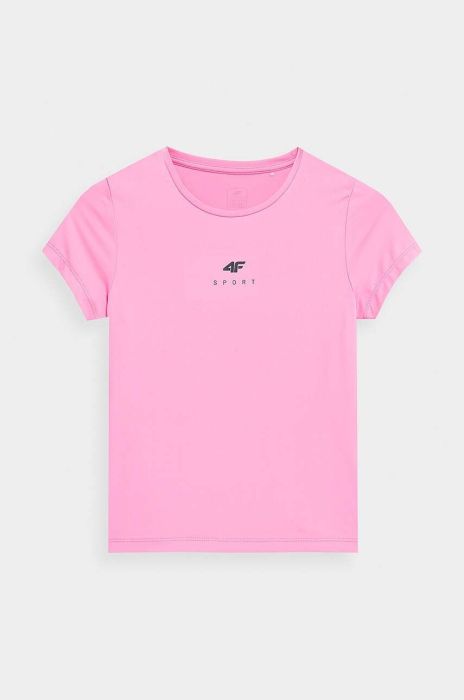 Дитяча футболка 4F колір фіолетовий з принтом