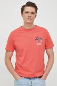 Бавовняна футболка Guess колір рожевий з принтом (2887785)