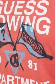 Бавовняна футболка Guess колір рожевий з принтом (2887785)
