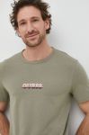 Футболка Guess чоловічий колір зелений з аплікацією (2887812)