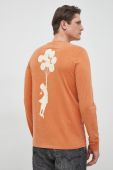 Бавовняний лонгслів Guess x Brandalised колір помаранчевий візерунок