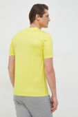 Бавовняна футболка BOSS колір жовтий з принтом (2891729)