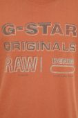 Бавовняна футболка G-Star Raw колір помаранчевий з принтом (2809968)
