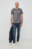 Бавовняна футболка G-Star Raw колір сірий з принтом (2934029)