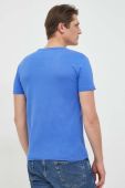 Бавовняна футболка Polo Ralph Lauren однотонний колір блакитний (2856787)