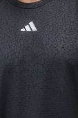 Тренувальна футболка adidas Performance колір чорний візерунок