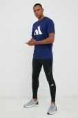 Тренувальна футболка adidas Performance Training Essentials колір синій з принтом