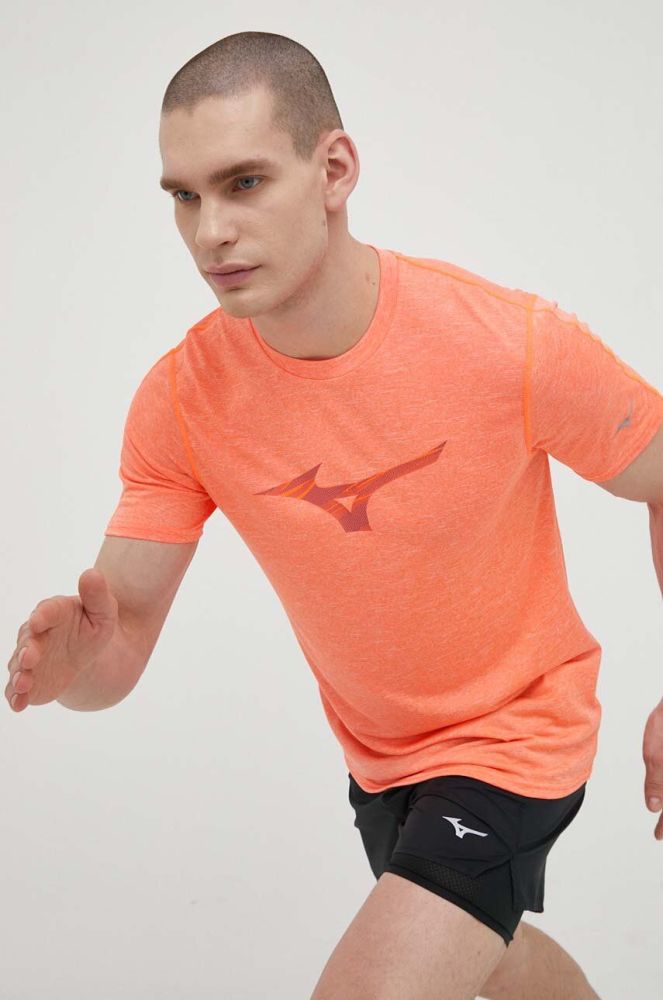 Бігова футболка Mizuno Core RB колір помаранчевий з принтом