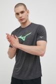 Бігова футболка Mizuno Core RB колір сірий з принтом