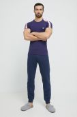 Футболка лаунж Emporio Armani Underwear колір синій з аплікацією (3211132)