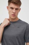 Тренувальна футболка Reebok колір сірий меланж