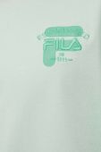 Бавовняна футболка Fila колір бірюзовий з принтом