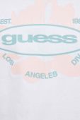 Бавовняна футболка Guess колір білий з принтом (3154672)