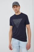 Футболка Guess чоловічий колір синій з принтом (3076006)