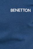 Бавовняна футболка United Colors of Benetton з принтом колір блакитний (3154704)