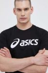 Футболка Asics чоловічий колір чорний з принтом