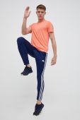 Бігова футболка adidas Performance Own the Run колір помаранчевий з принтом