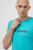 Футболка Columbia чоловічий колір бірюзовий з принтом 1680053.SS23-112