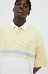Бавовняне поло Wrangler колір жовтий візерунок