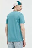 Бавовняна футболка Quiksilver колір бірюзовий з принтом (3024018)