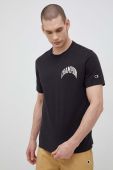 Бавовняна футболка Champion колір чорний з принтом (3076171)
