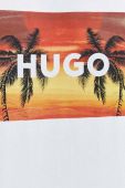 Бавовняна футболка HUGO колір білий з принтом (3096409)