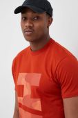 Бавовняна футболка Helly Hansen колір помаранчевий з принтом 53976-001