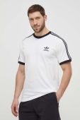 Бавовняна футболка adidas Originals 3-Stripes колір білий візерунок IA4846-white