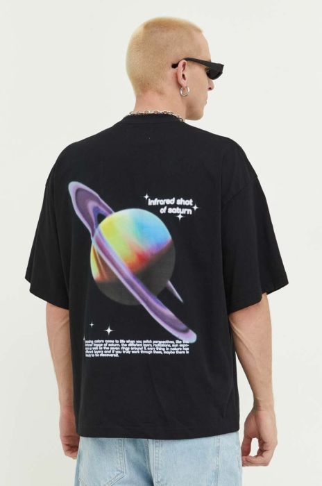 Бавовняна футболка Preach колір чорний з принтом (3267505)