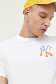 Бавовняна футболка 47brand MLB New York Yankees колір білий з принтом (3276412)