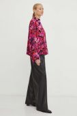 Блузка з домішкою шовку Gestuz колір рожевий візерунок