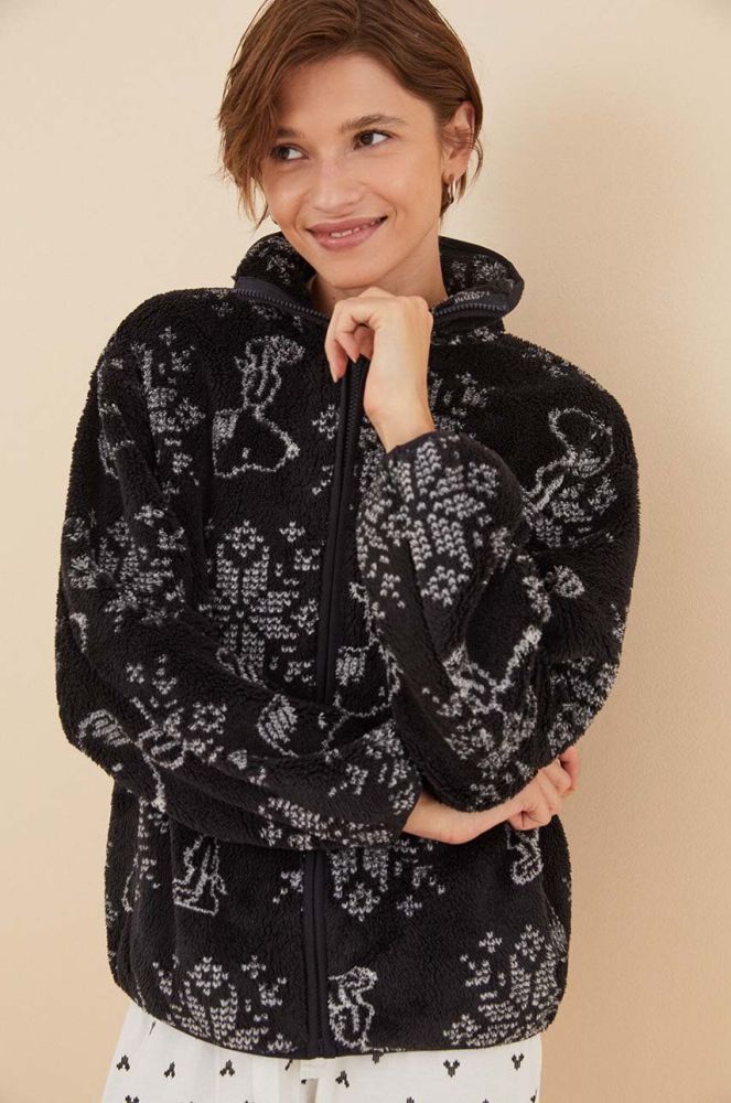 Халат women'secret Snoopy колір чорний 4416255