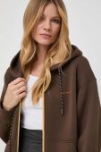 Кофта Miss Sixty жіноча колір коричневий з капюшоном однотонна