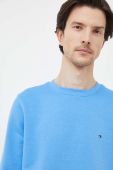 Кофта Tommy Hilfiger чоловіча  однотонна колір блакитний (3681694)