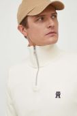 Кофта Tommy Hilfiger колір бежевий однотонна