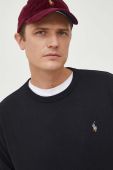 Бавовняний лонгслів Polo Ralph Lauren колір чорний однотонний (3691616)