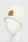 Вовняна шапка Polo Ralph Lauren колір бежевий з товстого трикотажу вовна (3630725)