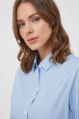 Бавовняна сорочка Tommy Hilfiger жіноча regular класичний комір колір блакитний (3691642)