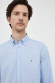 Бавовняна сорочка Tommy Hilfiger чоловіча slim комір button-down колір блакитний (3681749)